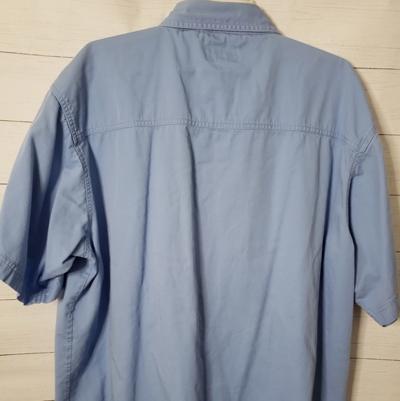 Blue Generation Short Sleeve Button-Up Mens Shirt Sz XXL 100% Cotton Embroidered - Picture 2 of 8